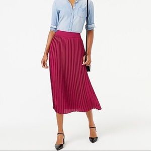 J.Crew pleated midi skirt fresh raspberry size 4